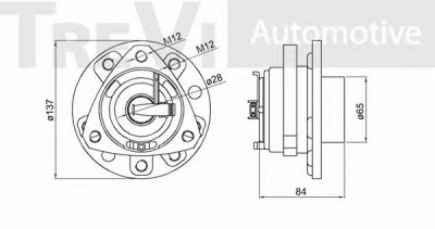TREVI AUTOMOTIVE wb1715 -  Комплект подшипника ступицы колеса